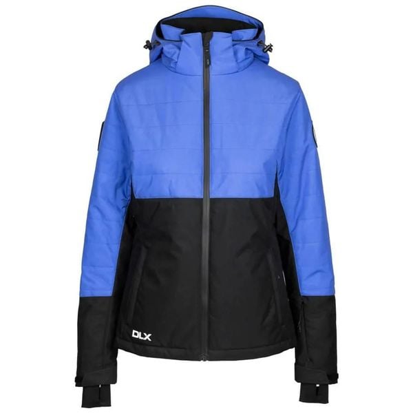 Damska Kurtka Narciarska Jaclyn DLX. Czarne kurtki damskie Trespass, m, z aplikacjami, z materiału, z kapturem. Za 1,672.99 zł.