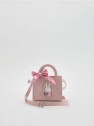 Torebka z apaszką Miffy - różowy. Czerwone chusty i apaszki dziecięce Reserved, ze skóry. Za 69.99 zł.