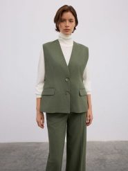 BGN Kamizelka w kolorze khaki rozmiar: 34. Brązowe kamizelki damskie BGN. Za 100.99 zł.