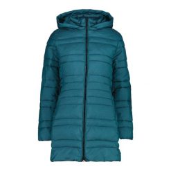 Długa kurtka puchowa z kapturem damska CMP Snaps. Zielone kurtki damskie CMP, bez wzorów, z puchu, z kapturem, narciarskie. Za 603.55 zł.