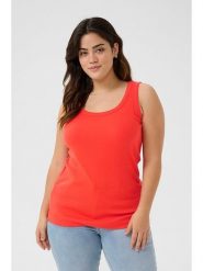 Kaffe Top w kolorze czerwonym rozmiar: L. Czerwone topy damskie Kaffe, l, bez wzorów, bez kołnierzyka. Za 66.16 zł.