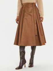 Weekend Max Mara Spódnica trapezowa Tema 2425106082 Brązowy Regular Fit. Brązowe spódniczki damskie Weekend Max Mara, bez wzorów, z syntetyku, trapezowe. Za 539.99 zł.