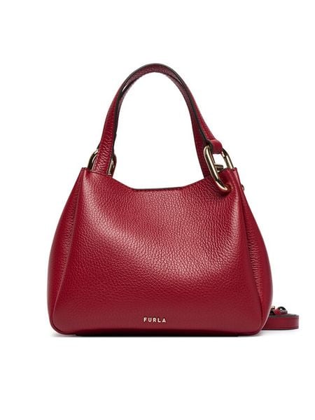 Furla Torebka Nuvola Mini WE00907 HSF000 CN CGQ00 Bordowy. Czerwone torebki klasyczne damskie Furla, bez wzorów, ze skóry, bez dodatków. Za 1,439.00 zł.
