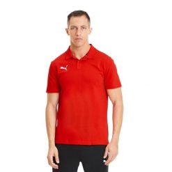 Koszulka Polo Męska TeamGoal 23. Czerwone koszulki polo męskie Puma, m, z bawełny, bez ramiączek, do piłki nożnej. Za 118.95 zł.