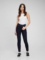 GAP Dżinsy - Skinny fit - w kolorze granatowym rozmiar: W33. Niebieskie jeansy damskie GAP, z podwyższonym stanem. Za 61.46 zł.