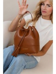 Lia Biassoni Skórzana torebka "Ancinale" w kolorze jasnobrązowym - 25 x 27 x 17 cm rozmiar: onesize. Brązowe torebki klasyczne damskie Lia Biassoni, bez wzorów, z materiału, bez dodatków. Za 295.99 zł.