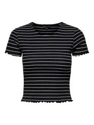 ONLY Koszulka "Emma" w kolorze czarnym rozmiar: XL. Czarne bluzki damskie Only, xl, bez wzorów, bez kołnierzyka. Za 41.69 zł.