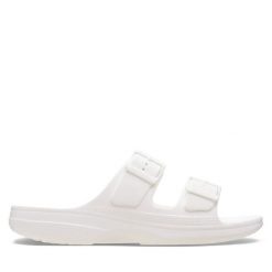 Klapki Crocs. Białe klapki damskie Crocs, bez wzorów, bez obcasa. Za 169.99 zł.