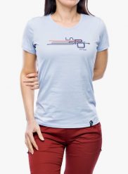 Koszulka bawełniana La Sportiva Stripe Cube T-Shirt. Niebieskie t-shirty damskie La Sportiva, l, bez wzorów, z bawełny, bez kołnierzyka. Za 174.79 zł.