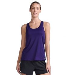Damski tank top 2XU Aero. Fioletowe topy damskie 2XU, l, bez wzorów, bez kołnierzyka. Za 212.00 zł.