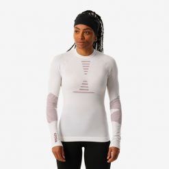 Koszulka termoaktywna narciarska damska Wedze BL900 wool seamless. Bielizna termoaktywna damska WED'ZE, m, bez wzorów, z elastanu. Za 229.99 zł.
