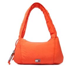 Torebka Tommy Jeans. Brązowe torebki klasyczne damskie Tommy Jeans, bez wzorów, z jeansu, bez dodatków. Za 369.99 zł.