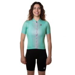 Koszulka rowerowa damska Unica jasnozielona. Zielone topy sportowe damskie C-LAB, xs, bez wzorów, bez ramiączek. Za 371.17 zł.
