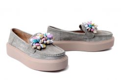 FILIPPO DP6765/26 KH khaki, półbuty damskie. Zielone półbuty damskie Filippo, bez wzorów, ze skóry, bez obcasa. Za 169.92 zł.