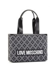 LOVE MOSCHINO Torebka JC4076PP1BLL100A Czarny. Czarne torebki klasyczne damskie Love Moschino, bez wzorów, z materiału, bez dodatków. Za 839.99 zł.