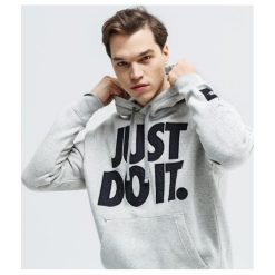 Nike Bluza M Nsw Jdi+ Po Flc Mix , szary, rozmiar S. Szare bluzy bez kaptura męskie Nike, m, z bawełny. W wyprzedaży za 199.99 zł.