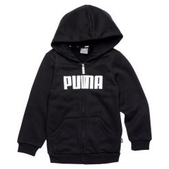 Bluza Sportowa Chłopięca Puma ESS. Czarne bluzy sportowe męskie Puma, bez wzorów, z materiału, retro, bez kołnierzyka, bez ramiączek. Za 121.99 zł.