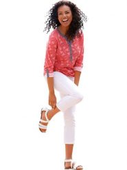 WITT WEIDEN Koszulka w kolorze czerwonym rozmiar: 48. Czerwone bluzki damskie WITT WEIDEN, bez wzorów, z bawełny, bez kołnierzyka, bez ramiączek. Za 48.16 zł.