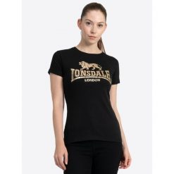 Koszulka damska Lonsdale Bantry. Czarne bluzki damskie Lonsdale, bez wzorów, bez kołnierzyka. Za 160.00 zł.