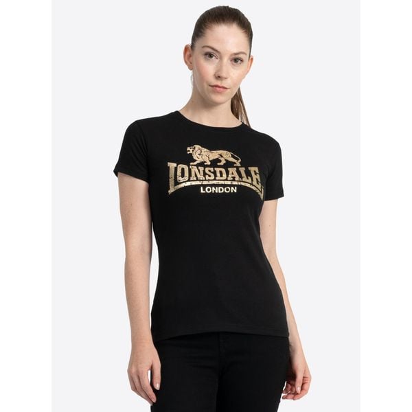 Koszulka damska Lonsdale Bantry. Czarne bluzki damskie Lonsdale, bez wzorów, sportowe, bez kołnierzyka, bez ramiączek. Za 165.00 zł.