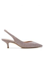 Stuart Weitzman Czółenka Eva 50 Slingback SI722 Różowy. Czerwone czółenka damskie Stuart Weitzman, bez wzorów, z materiału, bez obcasa. Za 1,009.00 zł.