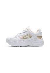 Buty sportowe damskie Fila Skye ZP. Białe buty sportowe na co dzień damskie Fila, bez wzorów, z jeansu, trekkingowe. Za 249.00 zł.