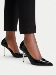 Nine West Szpilki CEO-CWF0003-04 Czarny. Czarne szpilki Nine West, bez wzorów, z materiału, bez obcasa. Za 249.99 zł.