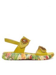 Laura Vita Sandały Sanao 53 Zielony. Zielone sandały damskie Laura Vita, bez wzorów, ze skóry, bez obcasa, na płaskiej podeszwie. Za 389.99 zł.