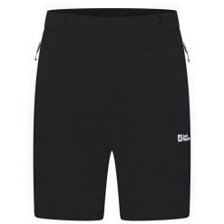 Spodenki trekkingowe męskie Jack Wolfskin Hikeout. Czarne szorty męskie Jack Wolfskin, bez wzorów, sportowe. Za 279.99 zł.
