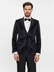 KARL LAGERFELD Marynarka 155270 541009 Czarny Slim Fit. Czarne marynarki męskie Karl Lagerfeld, bez wzorów, z syntetyku. Za 1,109.00 zł.