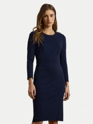 LAUREN RALPH LAUREN Sukienka codzienna 200973403001 Granatowy Regular Fit. Niebieskie sukienki damskie Lauren Ralph Lauren, na co dzień, bez wzorów, z wiskozy, bez kołnierzyka, bez ramiączek, proste. Za 969.99 zł.