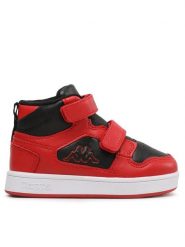 Kappa Sneakersy 280015M Czerwony. Czerwone buty sportowe chłopięce Kappa, ze skóry, bez zapięcia. Za 79.99 zł.