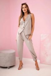 Komplet kamizelka + spodnie fango. Kamizelki damskie KESI, bez wzorów, z bawełny, eleganckie. Za 342.93 zł.