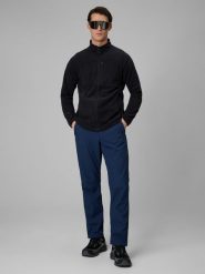 4F Spodnie softshellowe membrana 5000 męskie - granatowe XL. Niebieskie spodnie materiałowe męskie 4f, bez wzorów, ze skóry. Za 299.99 zł.