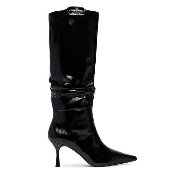 Kozaki KARL LAGERFELD. Czarne kozaki damskie Karl Lagerfeld, bez obcasa, na szpilce. Za 1,449.00 zł.