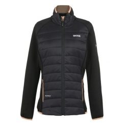 Kurtka hybrydowa wodoodporna damska Regatta Clumber V. Czarne kurtki damskie Regatta, bez wzorów, bez kaptura. W wyprzedaży za 212.55 zł.