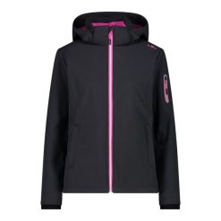 Damska kurtka turystyczna z kapturem CMP. Szare kurtki damskie CMP, l, bez wzorów, z softshellu, z kapturem. W wyprzedaży za 209.99 zł.