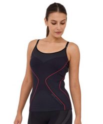 Koszulka damska na ramiączkach Brubeck FITNESS. Czarne bielizna termoaktywna damska Brubeck, s, z materiału, bez kołnierzyka, bez ramiączek. Za 59.99 zł.
