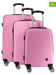 Canadian Peak 3-częściowy zestaw "Solomuneak" w kolorze jasnoróżowym rozmiar: onesize. Różowe walizki Canadian Peak, bez wzorów, z materiału. Za 404.99 zł.