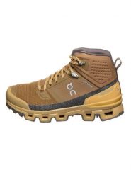 ON RUNNING Botki "Cloudrock 2" w kolorze jasnobrązowo-żółtym rozmiar: 38,5. Brązowe botki damskie On Running, z materiału, bez obcasa, bez zapięcia. Za 480.90 zł.