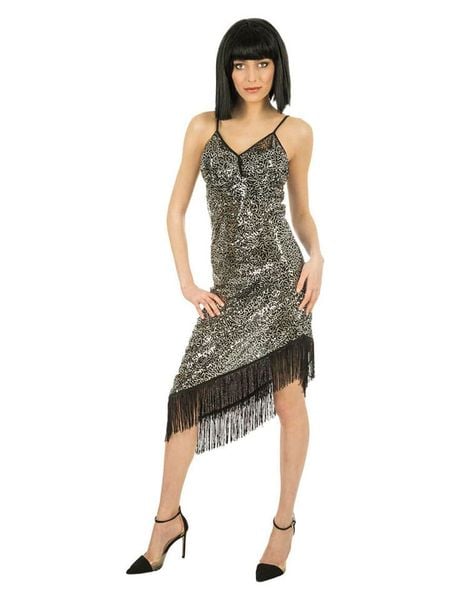 CHAKS Sukienka kostiumowa "1920" w kolorze złoto-czarnym rozmiar: M. Czarne sukienki damskie CHAKS, na karnawał, m, bez wzorów, bez kołnierzyka, bez ramiączek. Za 95.99 zł.