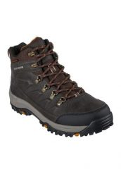 Buty trekkingowe męskie Skechers Relment Daggett. Brązowe buty trekkingowe męskie Skechers, z materiału, za kostkę, bez zapięcia, trekkingowe. Za 477.00 zł.