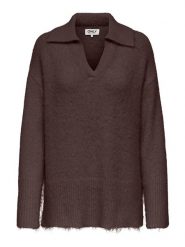 ONLY Sweter w kolorze brązowym rozmiar: XL. Brązowe swetry klasyczne damskie Only, xl, bez kołnierzyka. Za 113.10 zł.