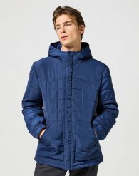 WRANGLER MESKA KURTKA TRANSITIONAL PUFFER NAVY 112357208 W4E2013678. Niebieskie kurtki treningowe męskie Wrangler, na zimę, m, bez wzorów, z dresówki, trekkingowe. Za 459.99 zł.