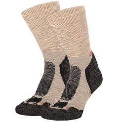 Skarpety turystyczne - Wełna Merino - Multi beżowy 2 pary. Brązowe skarpetki męskie XTREME, bez wzorów, z poliamidu. Za 143.29 zł.