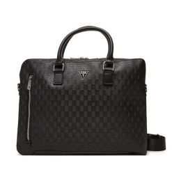 Torba na laptopa Guess. Czarne torby na laptopa damskie Guess, z aplikacjami. Za 449.99 zł.