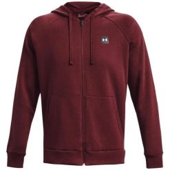 Bluza sportowa męska Under Armour Rival Fleece FZ Hoodie. Niebieskie bluzy bez kaptura męskie Under Armour, bez wzorów, sportowe, bez kołnierzyka, bez ramiączek. Za 169.99 zł.