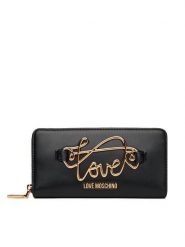 LOVE MOSCHINO Portfel JC5733PP0MKG0000 Czarny. Czarne portfele damskie Love Moschino, bez wzorów, ze skóry. Za 439.99 zł.