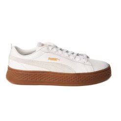 Puma Smash Platform L biały niskoprofilowe trampki. Białe trampki i tenisówki męskie Puma, bez wzorów, z materiału, bez zapięcia. Za 288.99 zł.