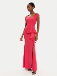 Rinascimento Sukienka wieczorowa CFC0122859003 Różowy Regular Fit. Czerwone sukienki damskie RINASCIMENTO, xs, bez wzorów, z syntetyku, wizytowe, bez kołnierzyka, bez ramiączek. Za 599.99 zł.